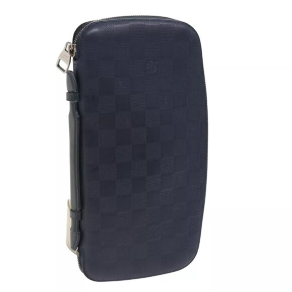 LOUIS VUITTON Damier Infini Organizer Atholl Clutch Bag Black N41382 Auth ki3504 - Picture 1 of 16